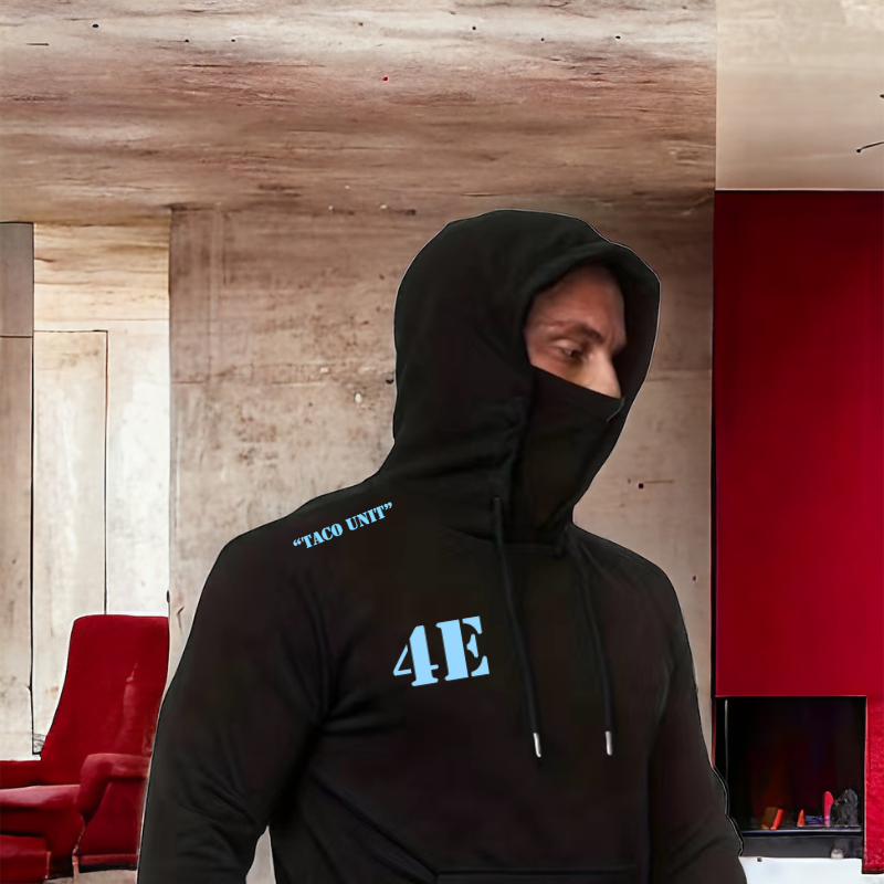 Custom Hooded Sweatshirt with Face Mask