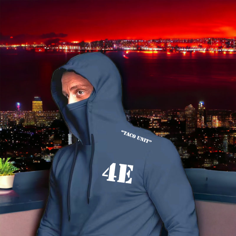 Custom Hooded Sweatshirt with Face Mask