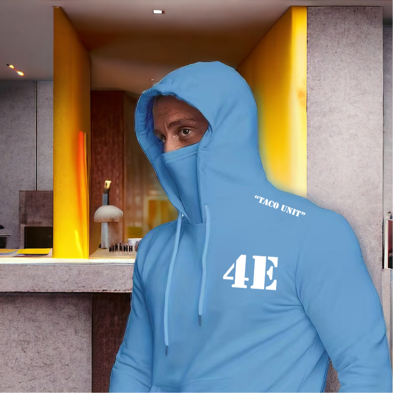 Custom Hooded Sweatshirt with Face Mask