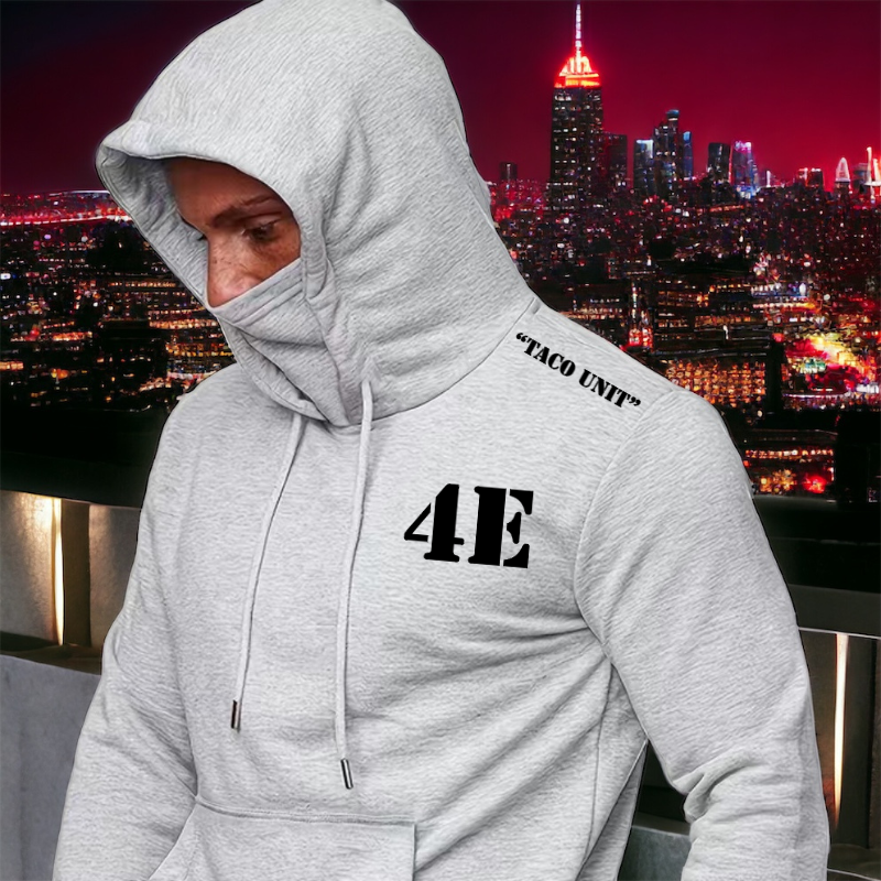 Custom Hooded Sweatshirt with Face Mask