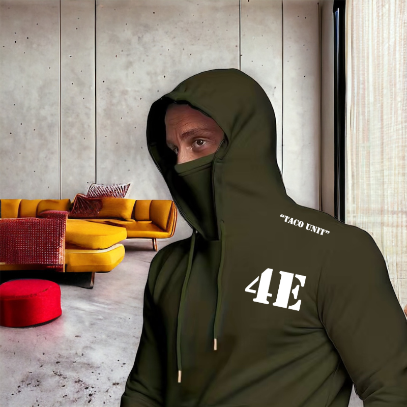 Custom Hooded Sweatshirt with Face Mask