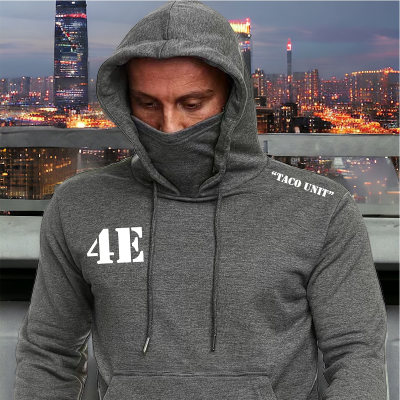 Custom Hooded Sweatshirt with Face Mask