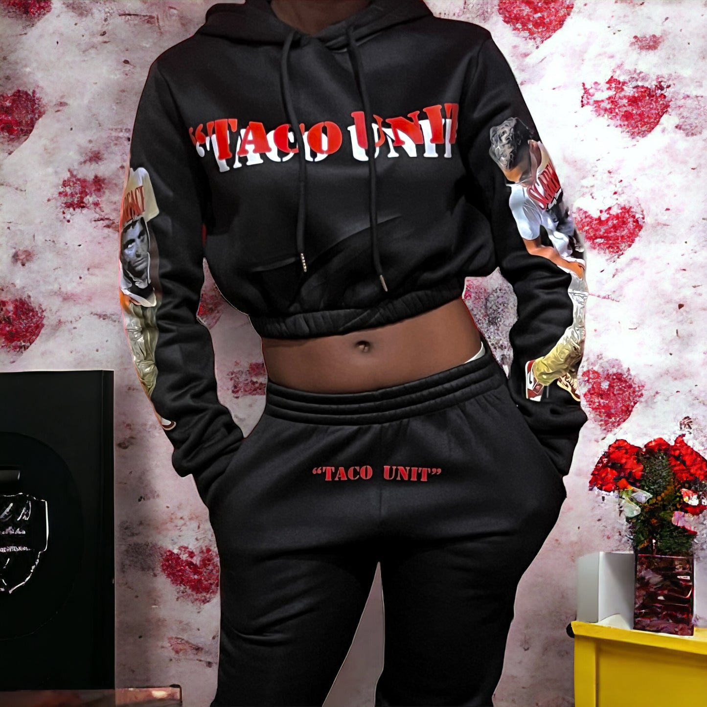 Custom Female Crop Top Jogger (Polyester)