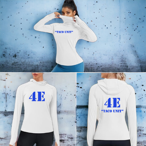 Custom Female Long Sleeve Shirt with Hooded Face Mask